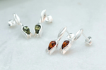 Amber Tulip Stud Earrings - Selectique 