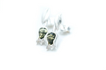 Green Amber Tulip Stud Earrings - Selectique 