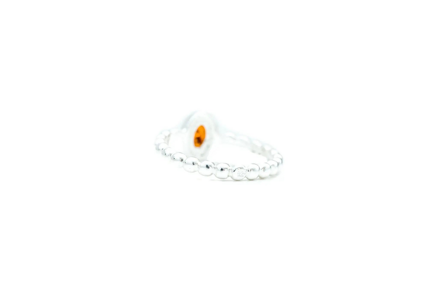 Amber Bubble Stacking Ring