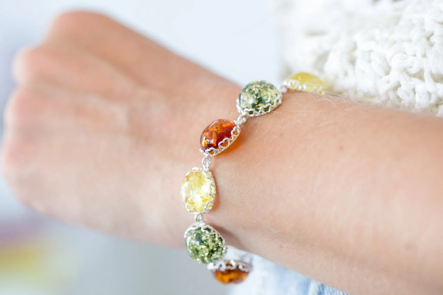 Round Candy Amber Bracelet