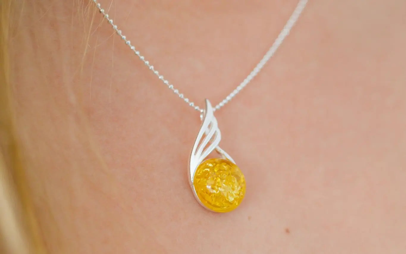 Citrus Amber Orb Pendant