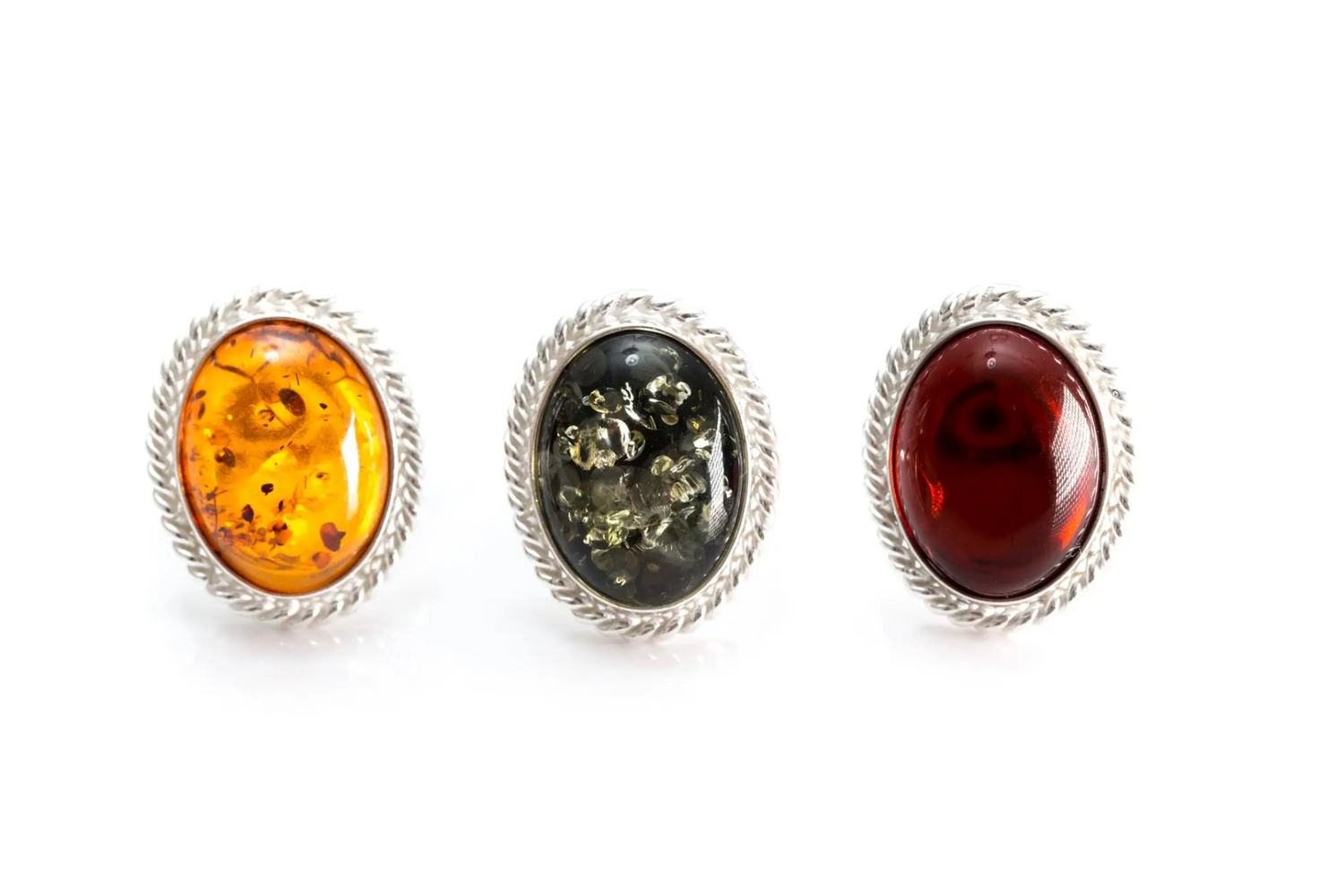 Cherry Red Amber Quintessence Statement Ring