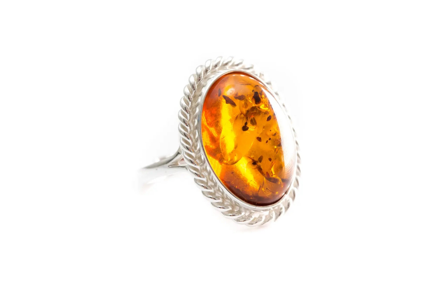 Amber Quintessence Statement Ring