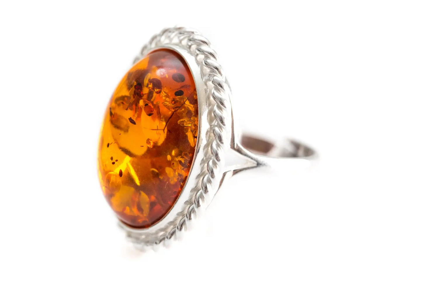 Amber Quintessence Statement Ring