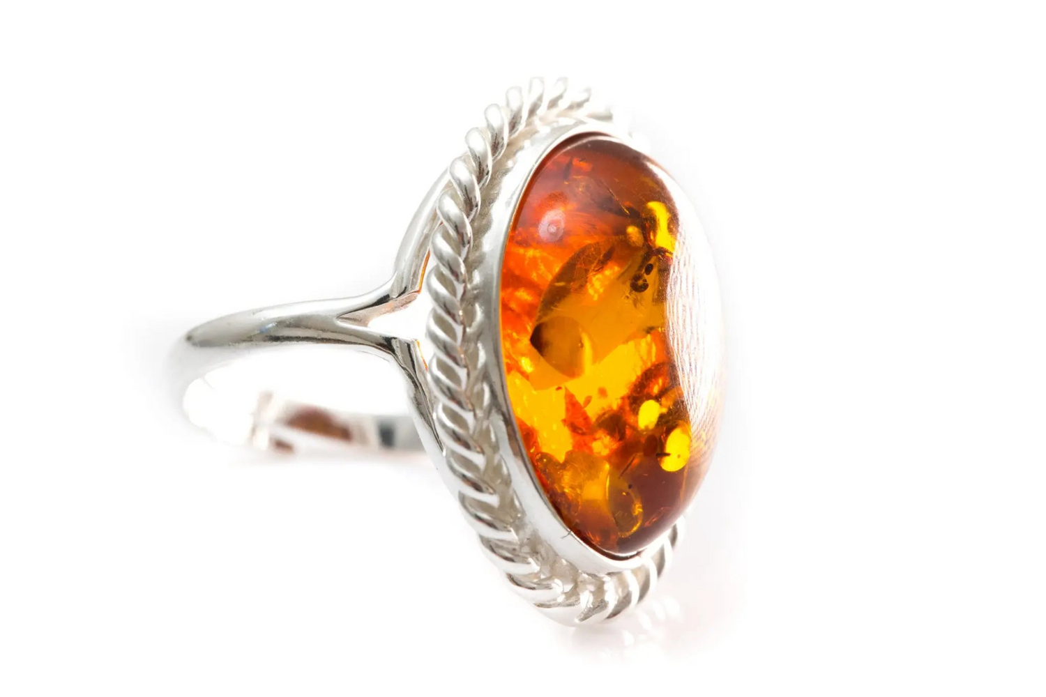 Amber Quintessence Statement Ring