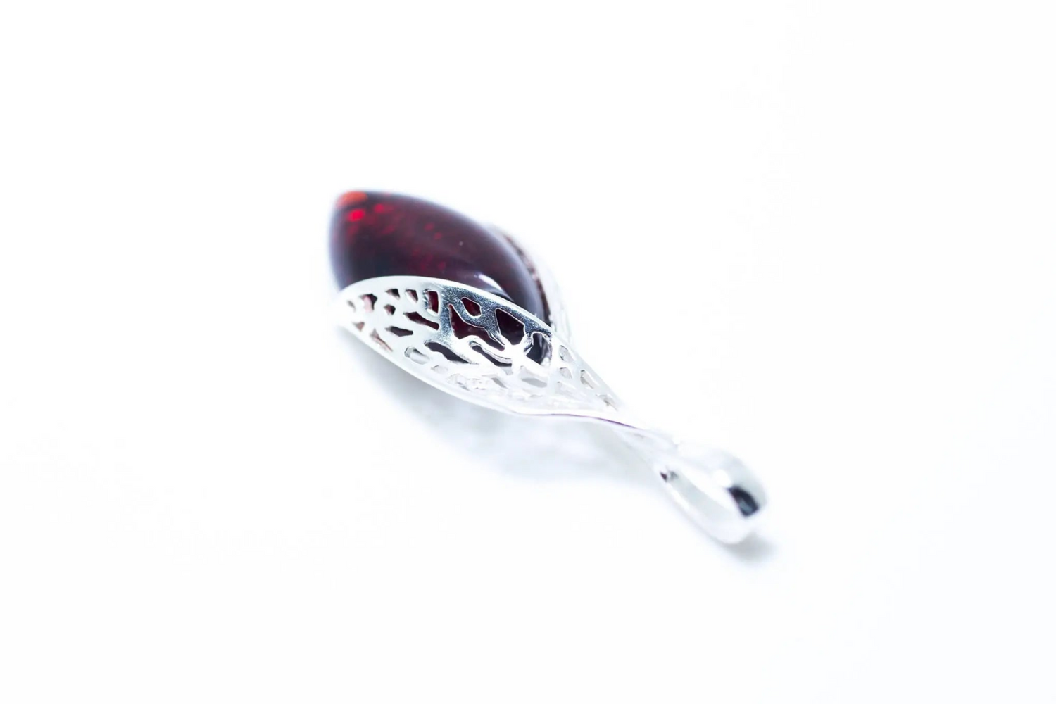 Fancy Top Cherry Amber Pendant - Selectique 