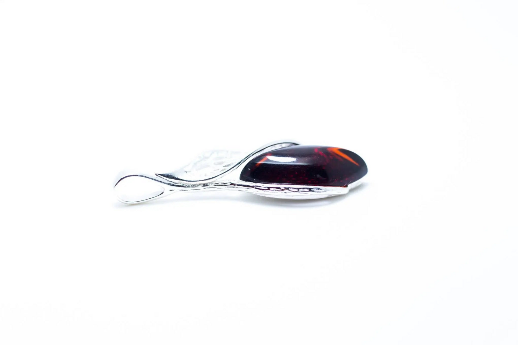 Fancy Top Cherry Amber Pendant - Selectique 