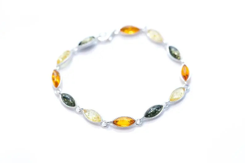 Pulsera de ámbar multicolor marquesa