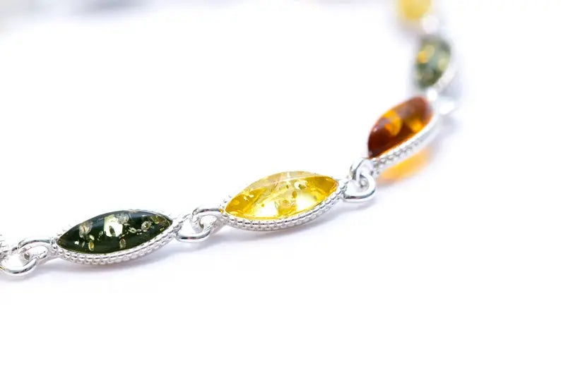 Pulsera de ámbar multicolor marquesa