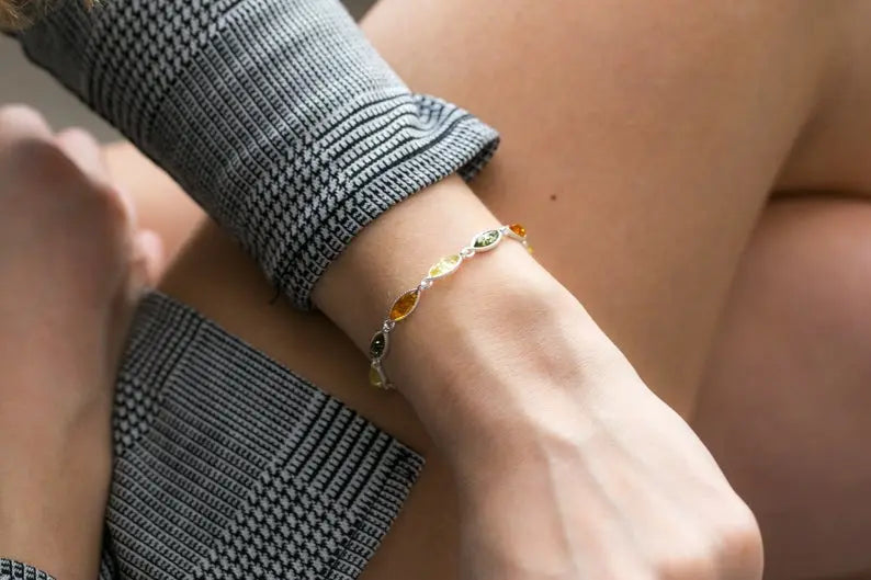 Pulsera de ámbar multicolor marquesa