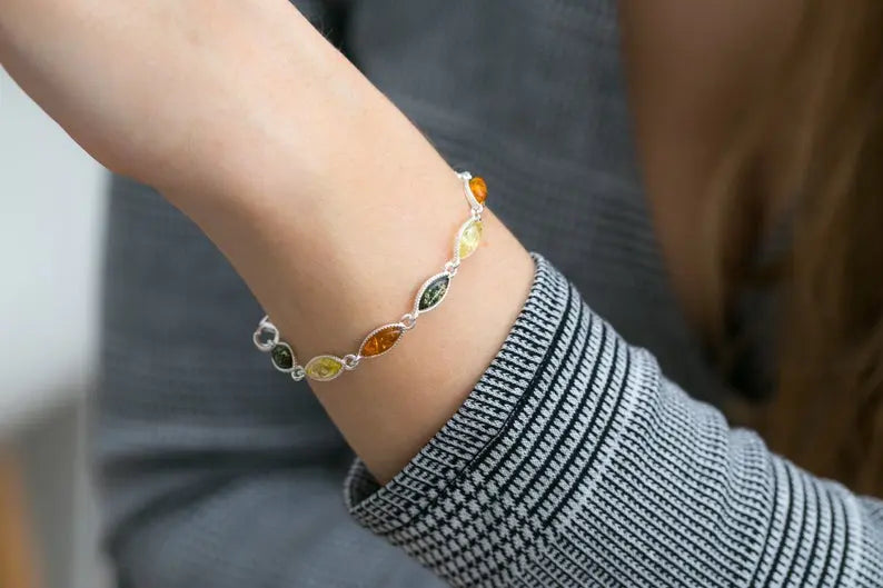Pulsera de ámbar multicolor marquesa