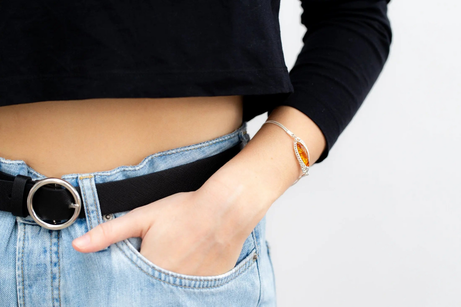 Modern Amber Chain Bracelet - Selectique 