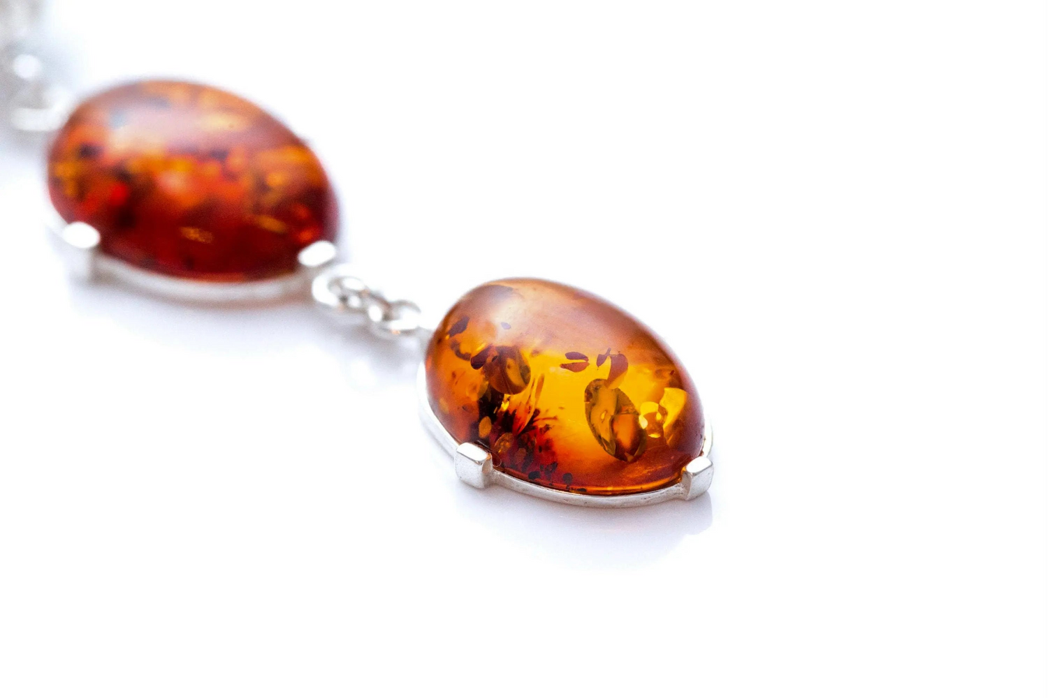 Long Amber Drop Y Necklace - Selectique 