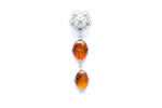 Long Amber Drop Y Necklace - Selectique 