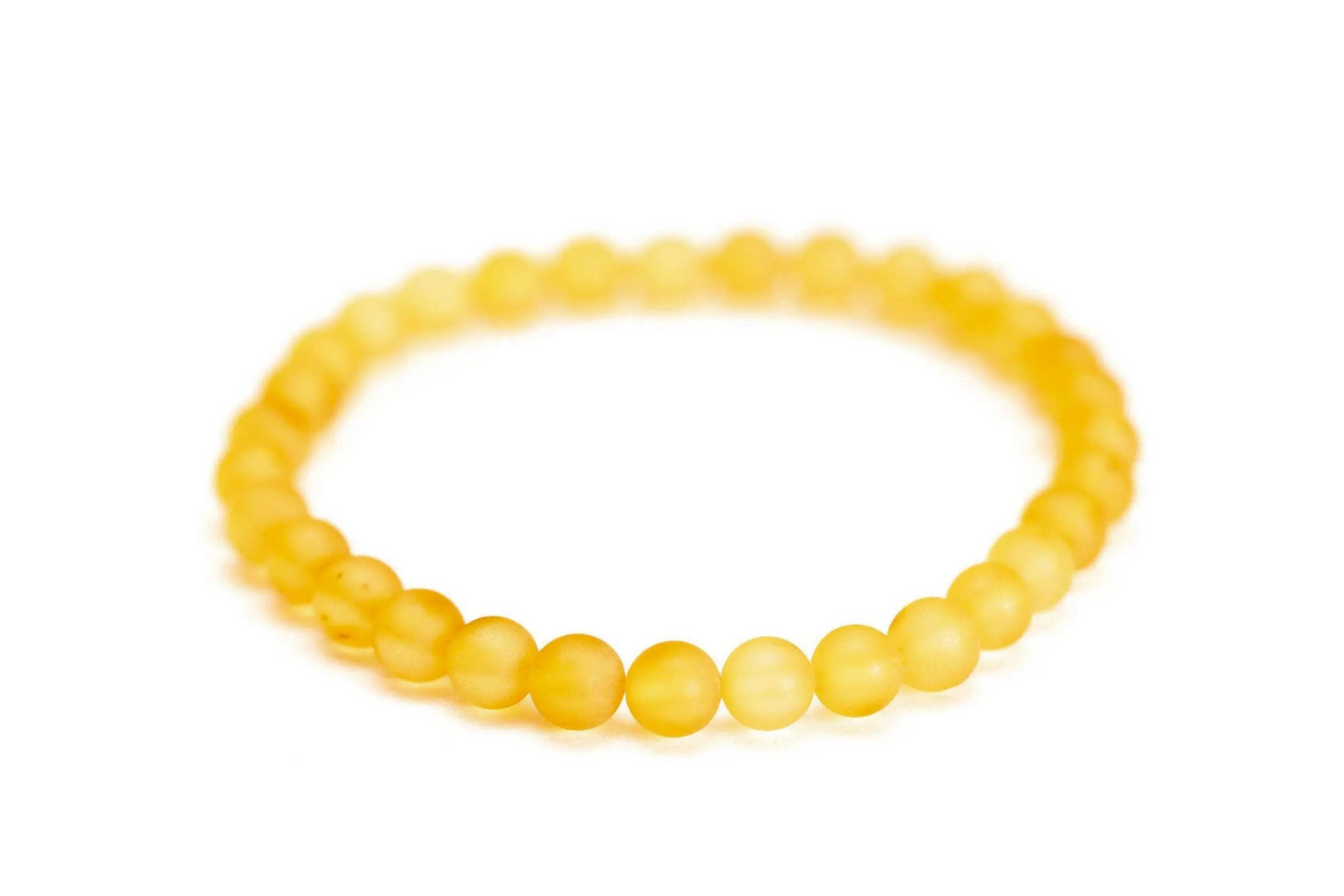 Yellow Amber Sphere Bracelet