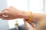 Yellow Amber Sphere Bracelet - Selectique 