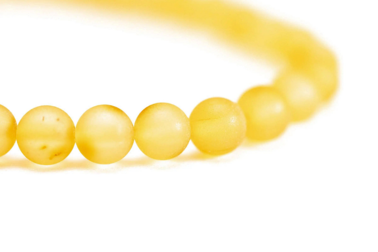 Yellow Amber Sphere Bracelet