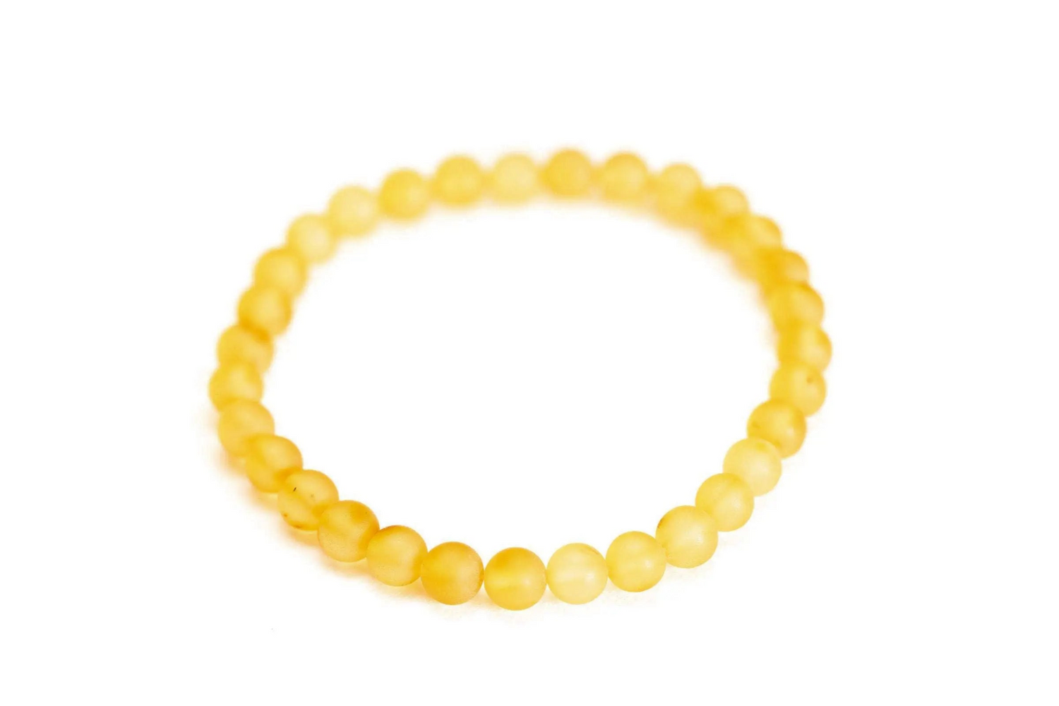 Yellow Amber Sphere Bracelet