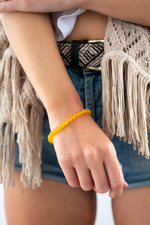 Yellow Amber Sphere Bracelet - Selectique 