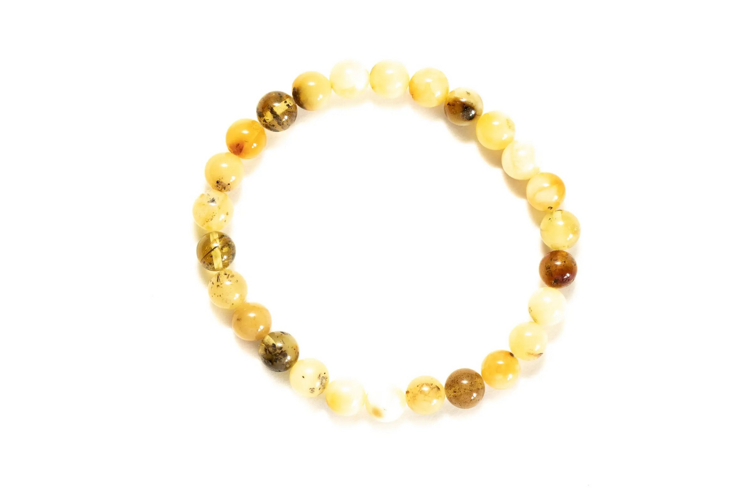 RAW Mixed Amber Sphere Bead Bracelet