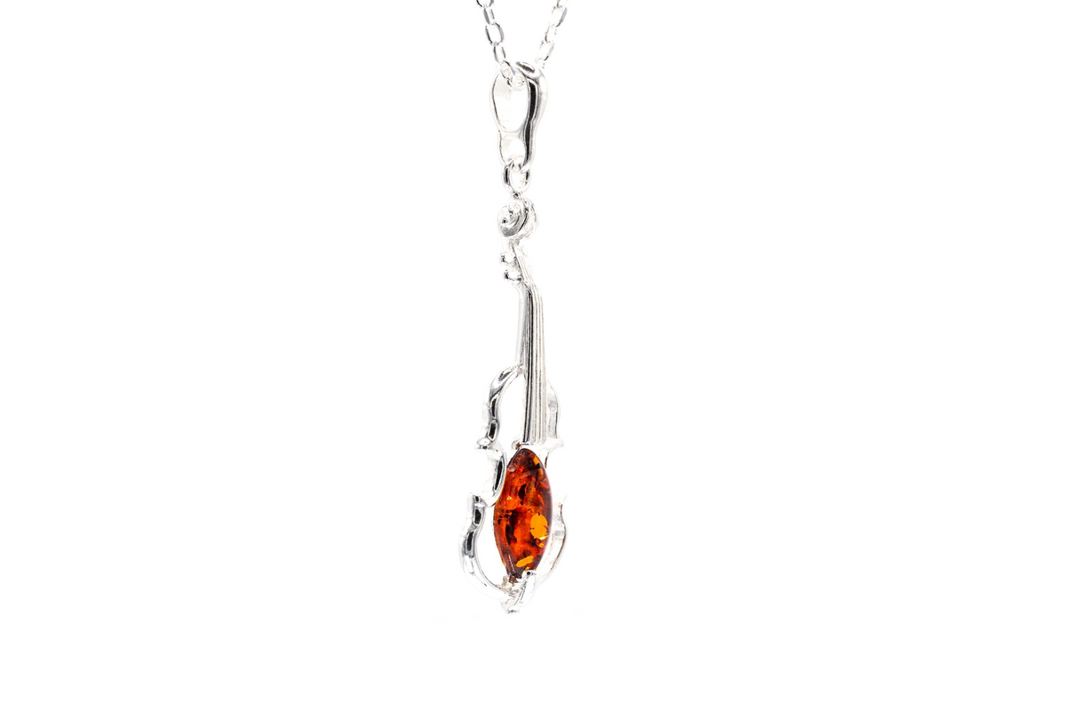 Amber Violin Pendant - Selectique 