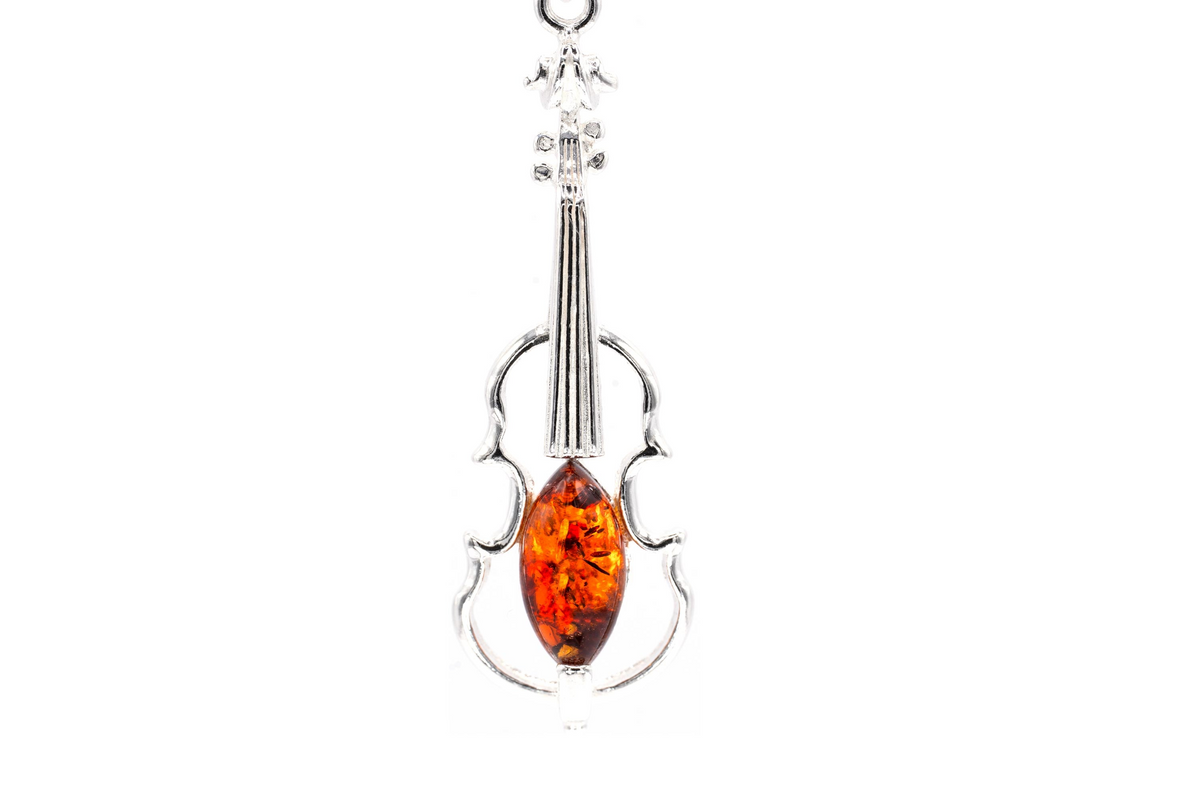 Amber Violin Pendant - Selectique 