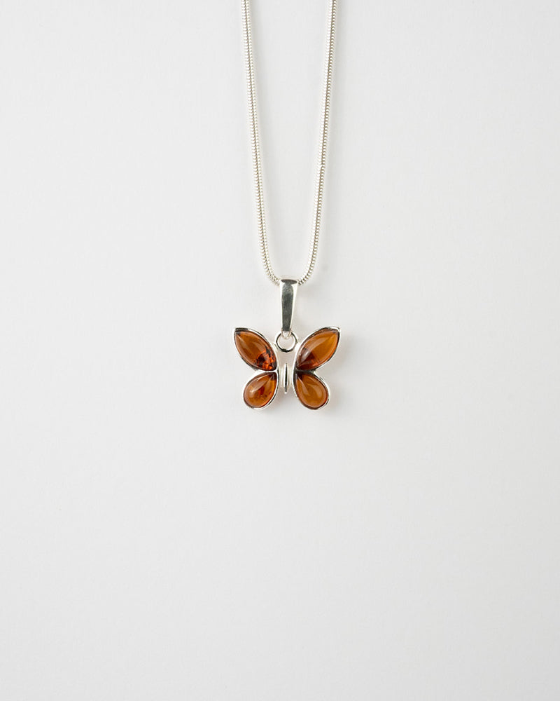 Subtle Butterfly Pendant Necklace