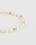 Seed Beaded Pearl Bracelet - Selectique 