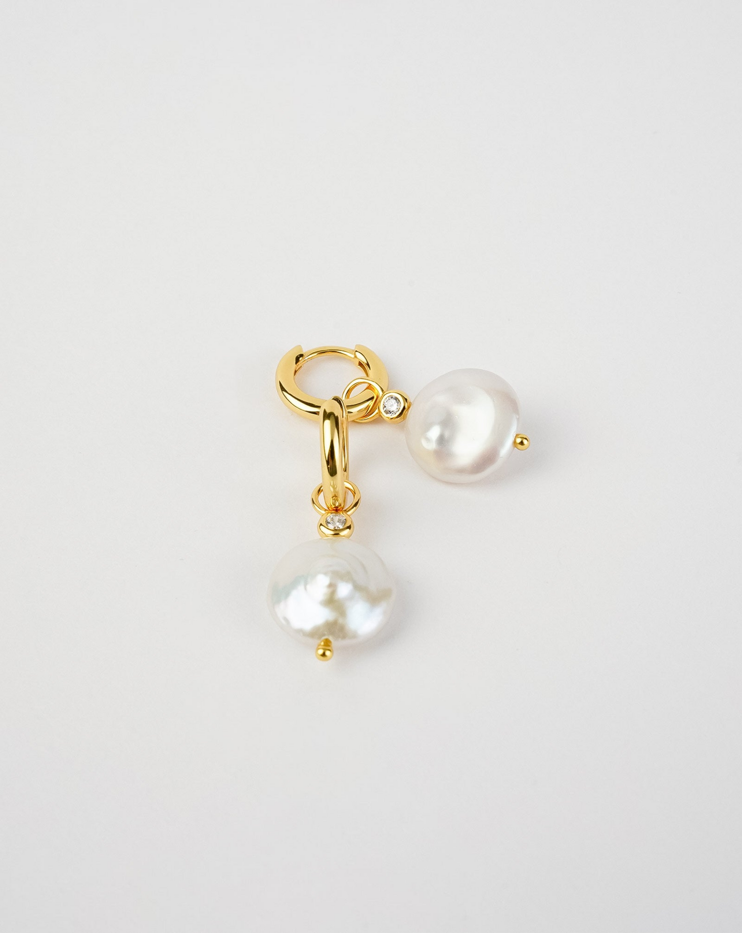 Classic Huggie Pearl Earrings