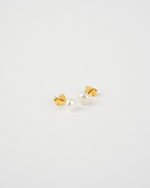Button Freshwater Pearl Stud Earrings - Selectique 