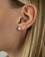 Button Freshwater Pearl Stud Earrings - Selectique 