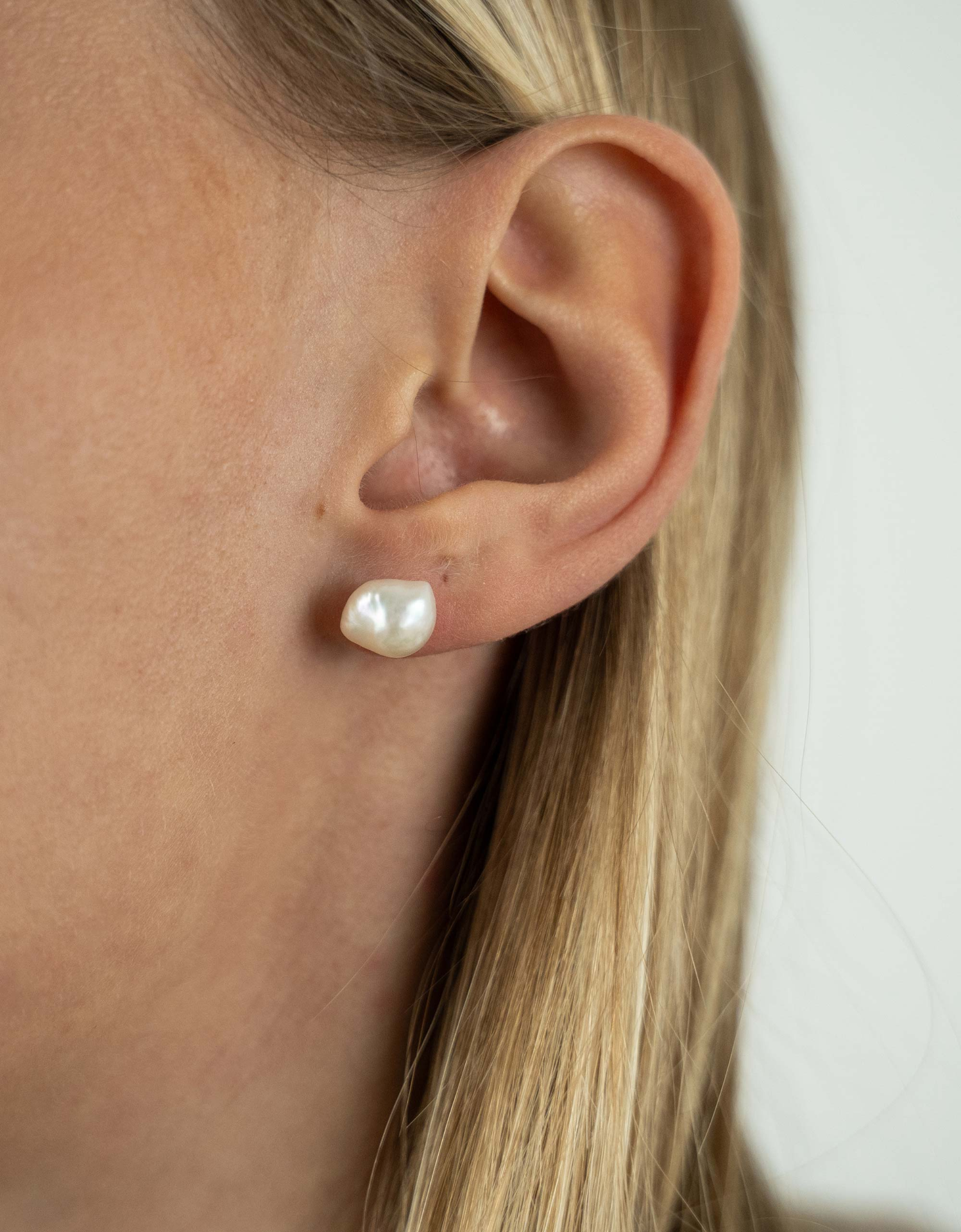 Freshwater Baroque Pearl Stud Earrings