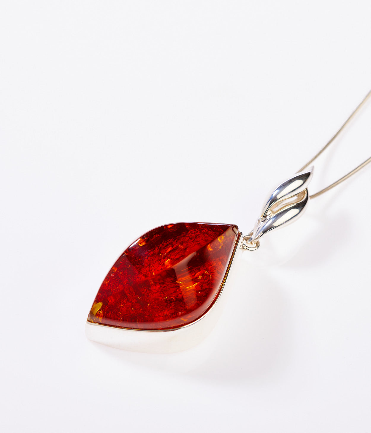 OOAK Honey Flame Amber Pendant