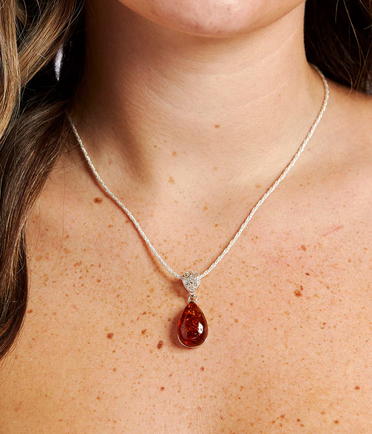 Amber Ethereal Pendant Necklace - Selectique 