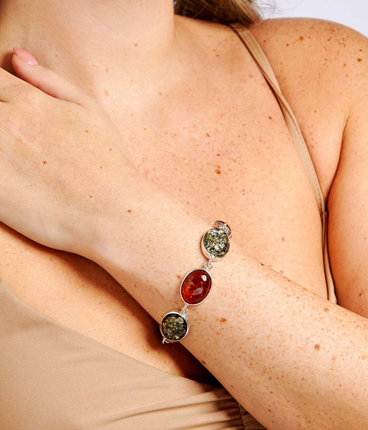 Multicolour Amber Serenity Bracelet - Selectique 