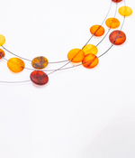 RAW Layered Colourful Amber Discs necklace - Selectique 