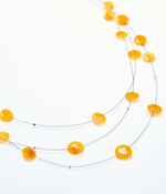 RAW Layered Butterscotch Amber Discs Necklace - Selectique 