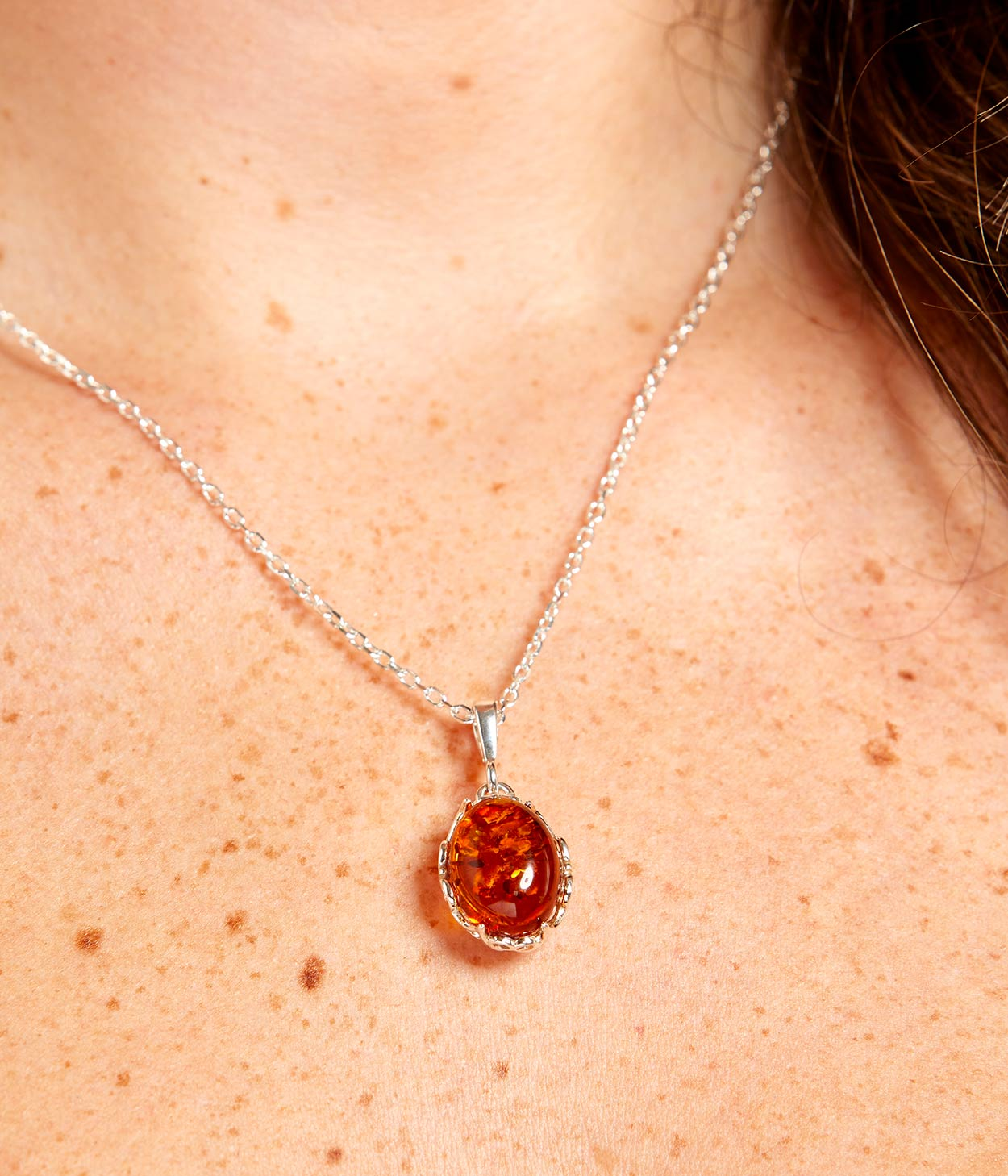 Demi Amber Drop Pendant