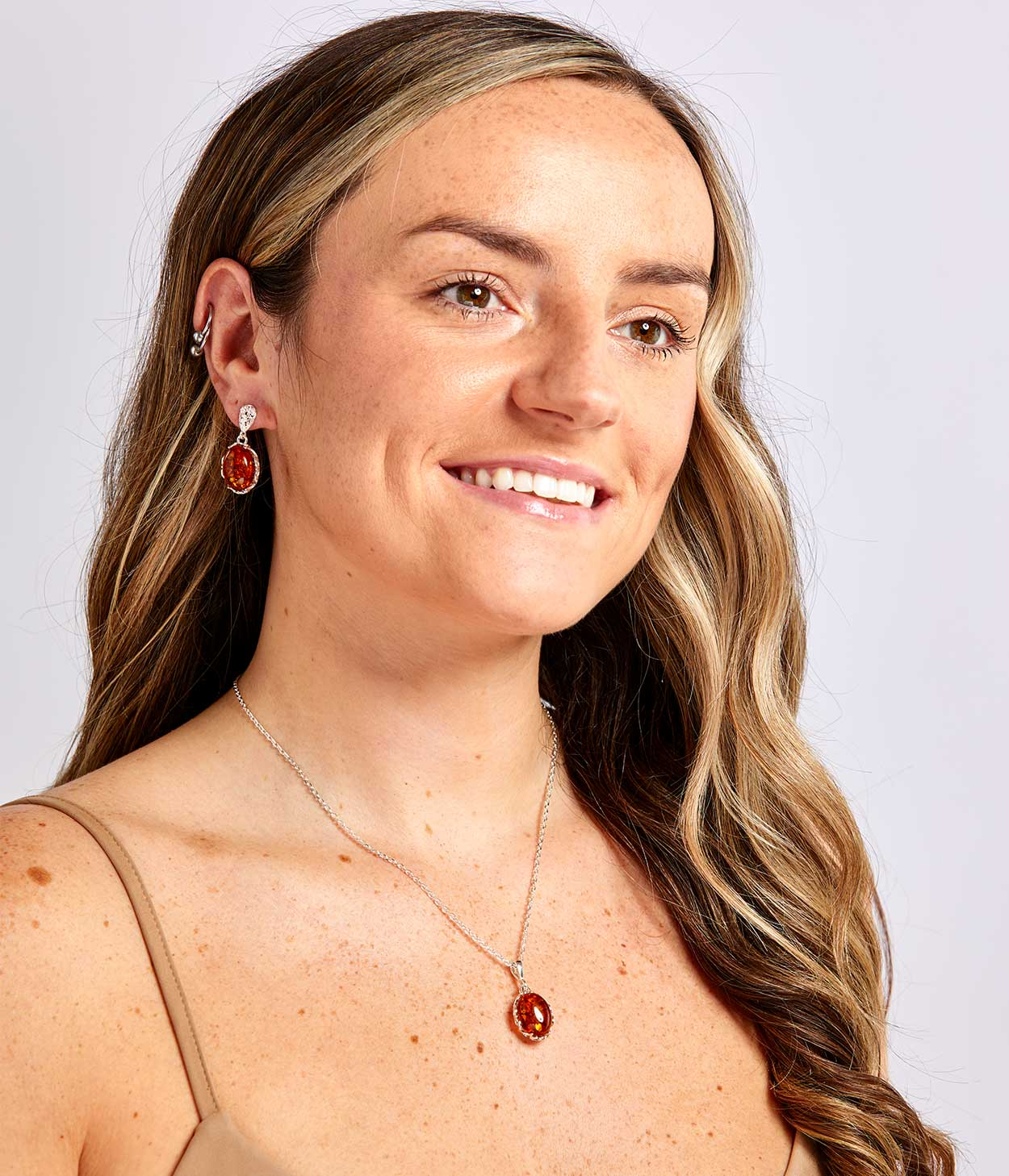 Demi Amber Drop Earrings