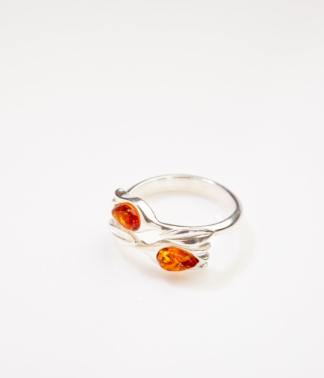 Amber Tulip Ring