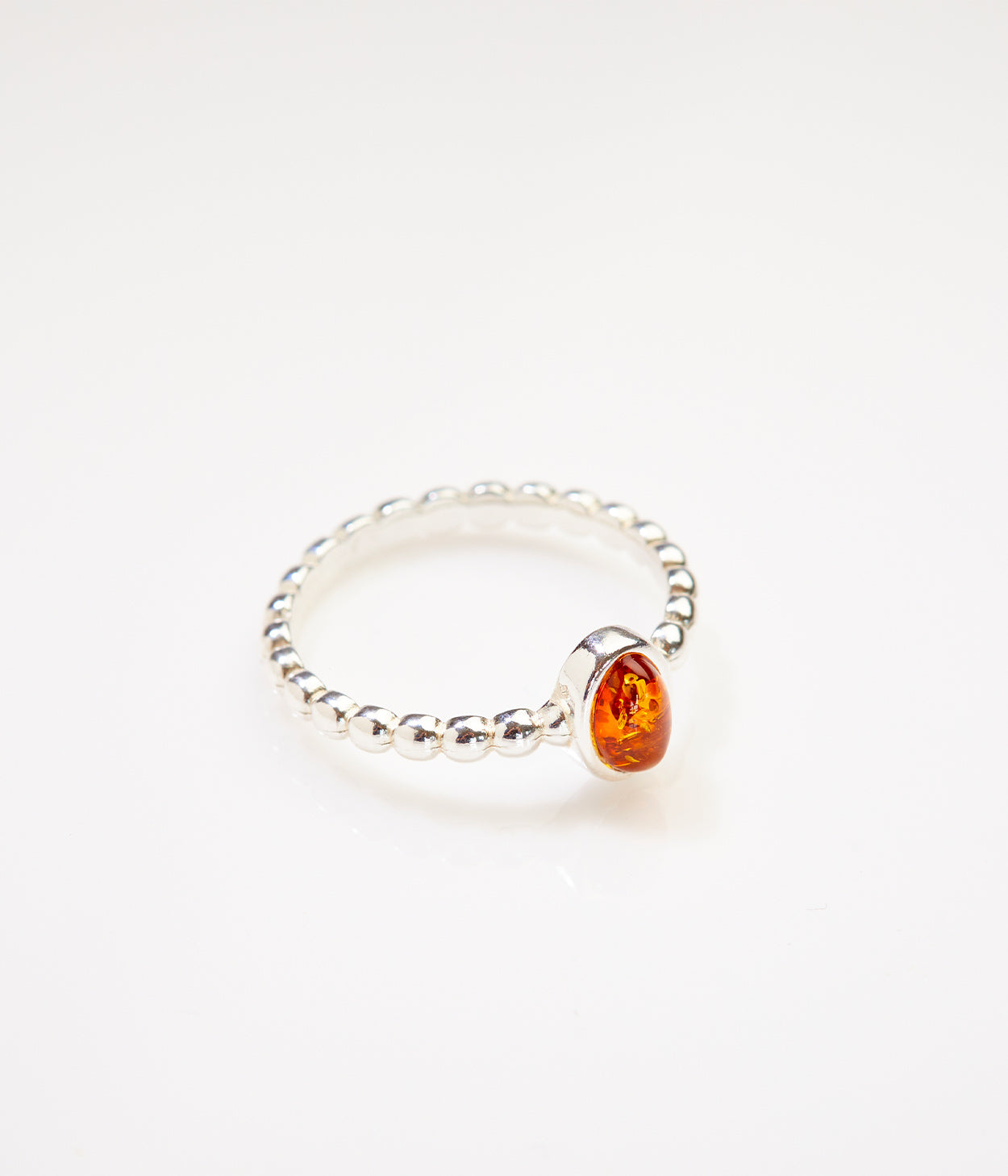 Amber Bubble Stacking Ring