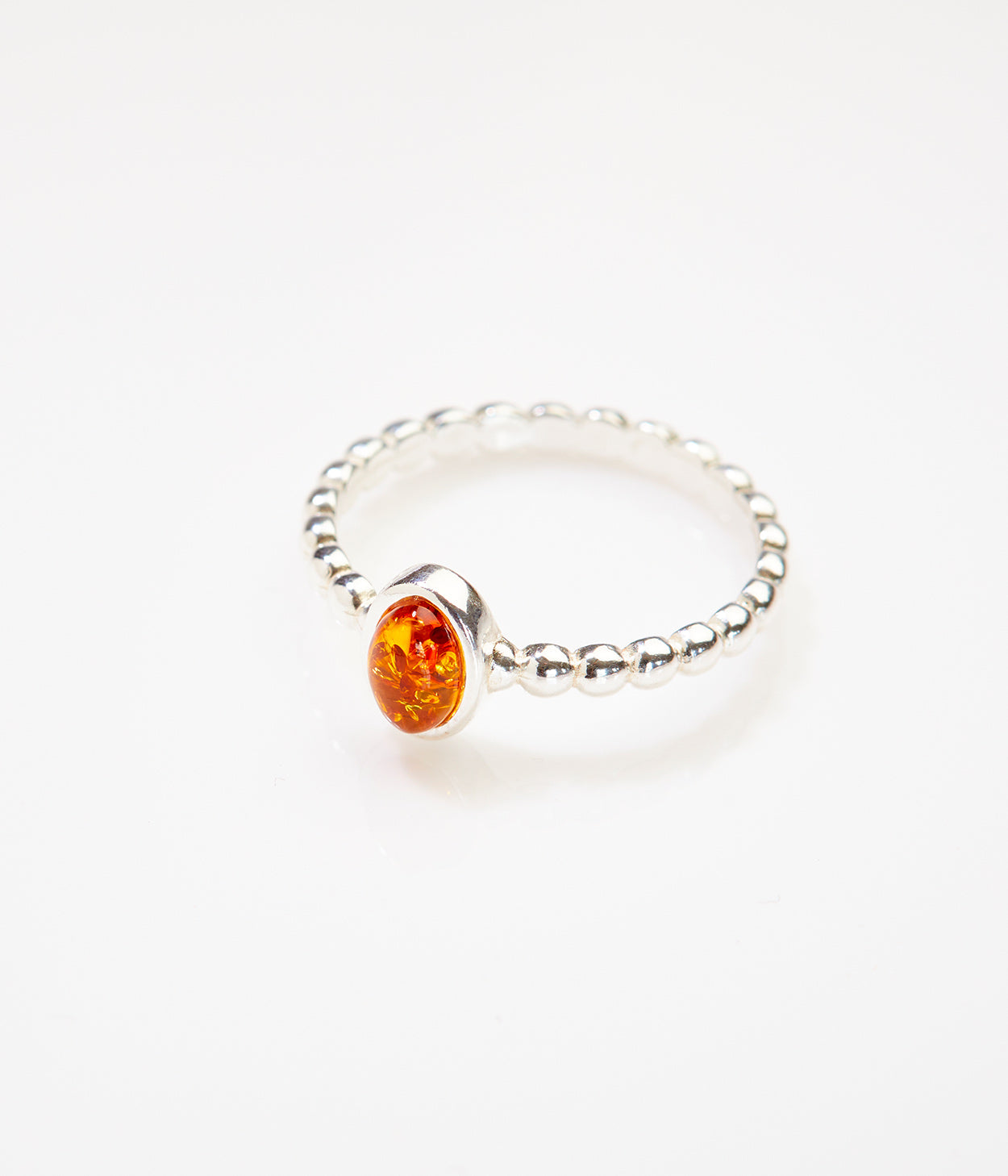 Amber Bubble Stacking Ring