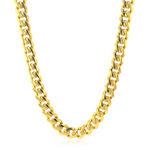 14k Yellow Gold Polished Miami Cuban Chain Necklace - Selectique 