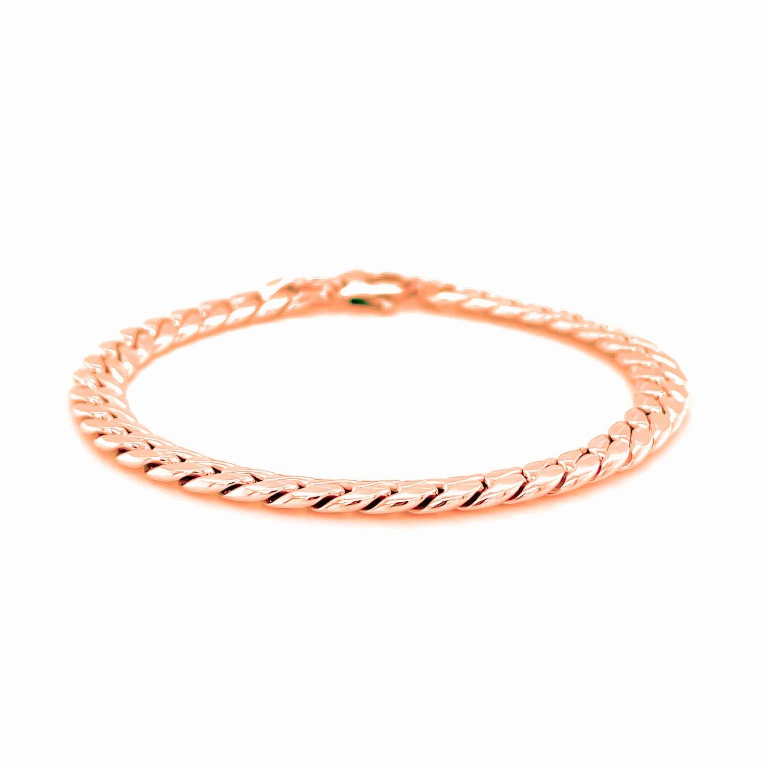 14K Rose Gold Cuban Link Bracelet - Selectique 