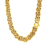 14k Yellow Gold Byzantine Motif Chain Necklace - Selectique 