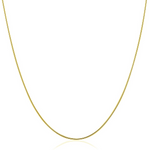 14k Yellow Gold Thin Motif Round Omega Necklace - Selectique 