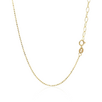 14k Yellow Gold Necklace with Round Diamond Charms - Selectique 