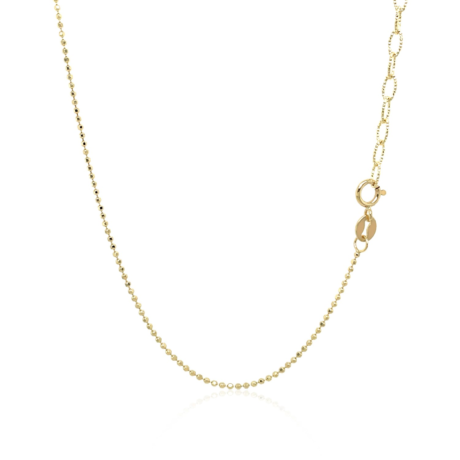 14k Yellow Gold Necklace with Round Diamond Charms - Selectique 