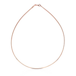 14k Rose Gold Necklace in a Round Omega Chain Style - Selectique 