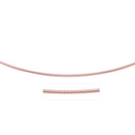 14k Rose Gold Necklace in a Round Omega Chain Style - Selectique 